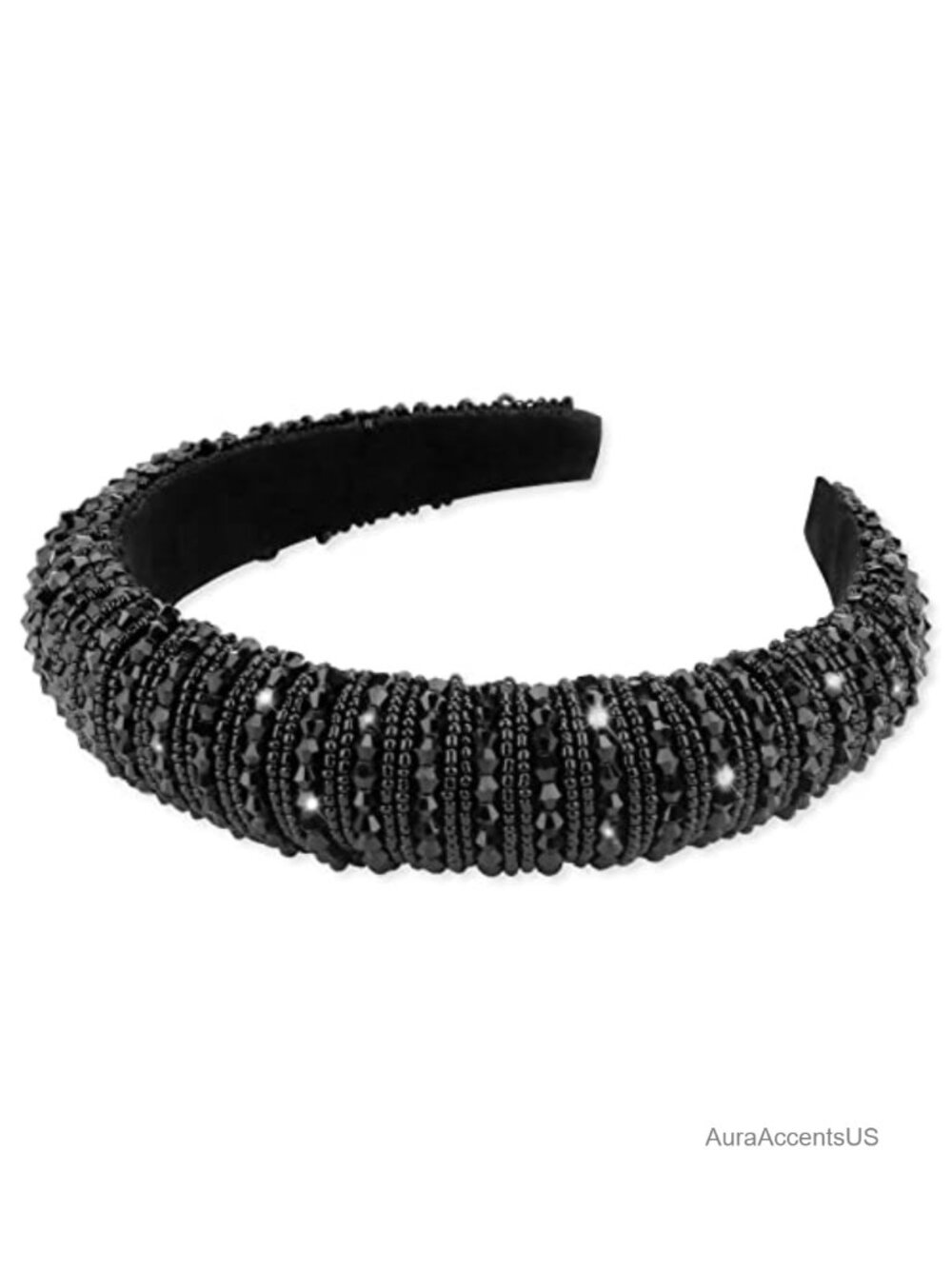 Rhinestone Padded Headband Sparkle Crystal Bling Hair Accessory for Women